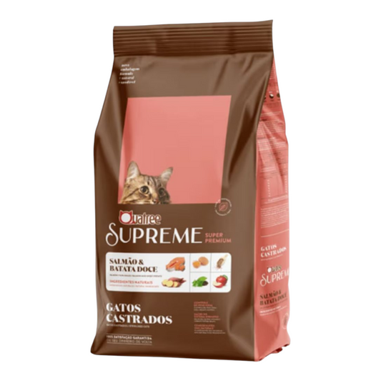 Ração Quatree Supreme gato castrado salmão e babata doce 10,1kg