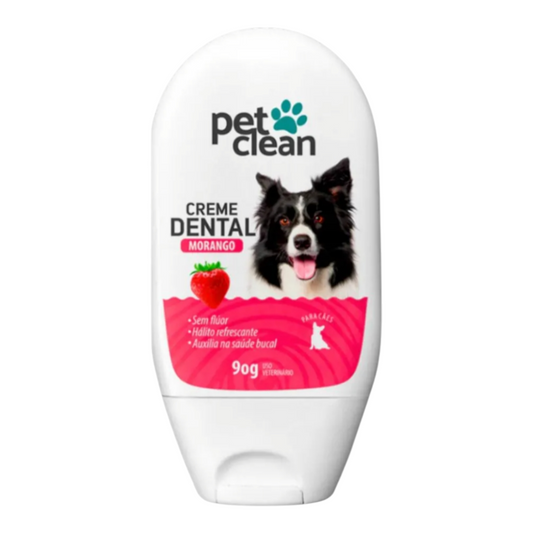 Creme Dental Morango Pet Clean 90g