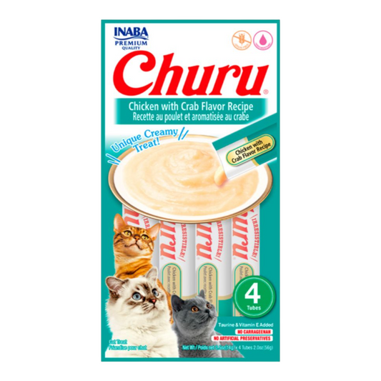 Churu Sabor Frango com Aroma de Caranguejo gatos 4 unidades