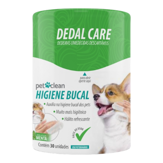 Dedal care pet clean higiene bucal 30 unidades