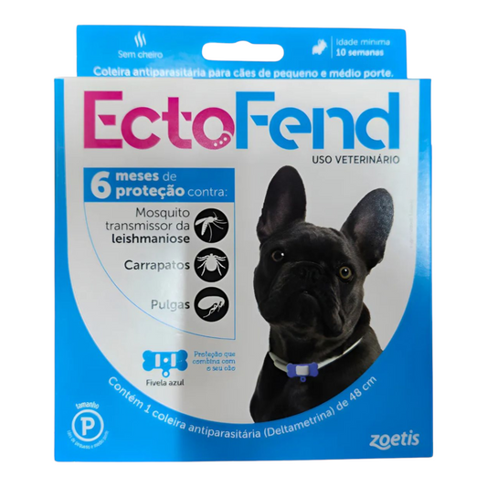 Coleira Antiparasitária Ectofend para Cães Pequenos e Médios 48 cm