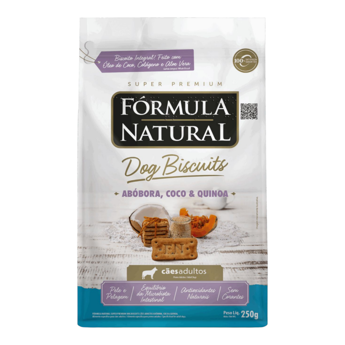 Fórmula Natural Dog Biscuits Abóbora, Coco e Quinoa Cães Adultos. 250g