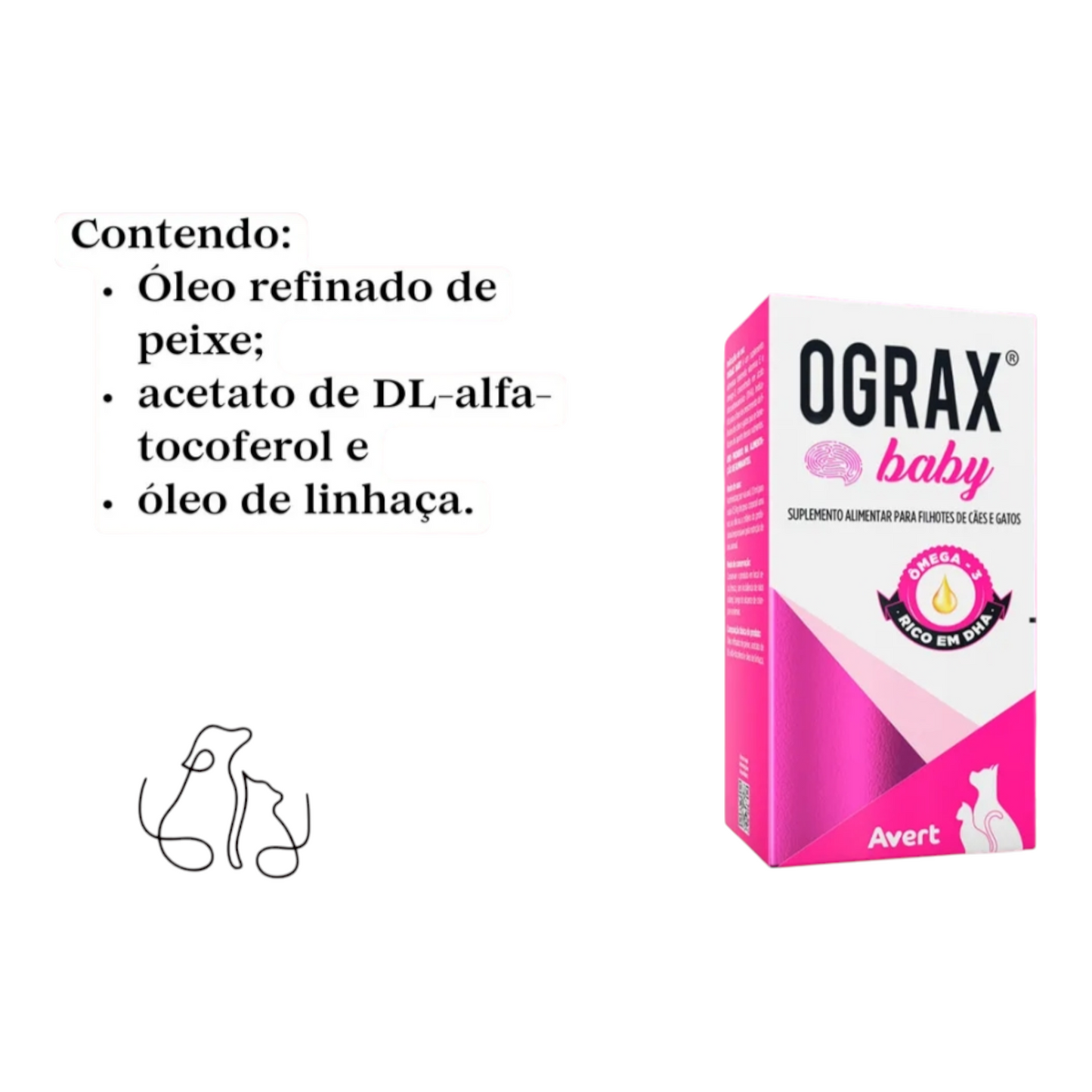 Ograx Baby para Cães e Gatos Filhotes Avert 30ml