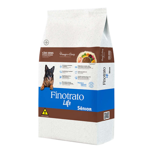Ração Finotrato Life Sênior Frango e Arroz Cães Senis de Raças Grandes 15kg