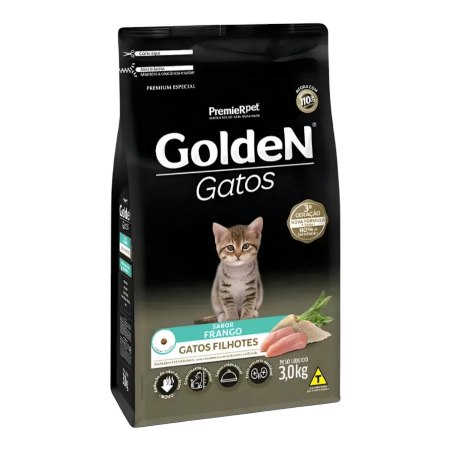 Ração Golden Gatos Filhotes Frango 3 kg