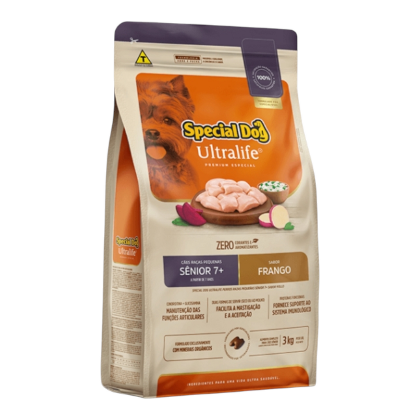 Ração Special Dog Ultralife Sênior para Cães de Raças Pequenas sabor frango 3kg