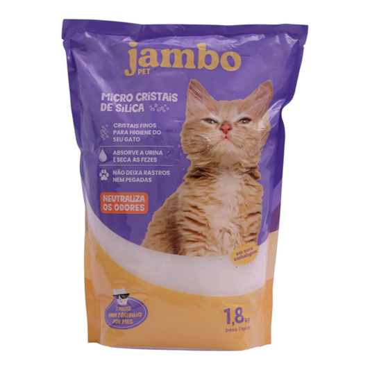 Areia Higiênica Micro Cristais de Sílica Jambo Pet 1,8 kg