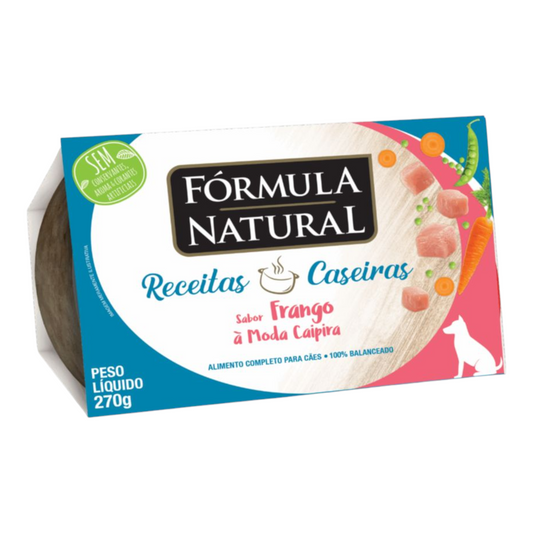 Fórmula Natural Receitas Caseiras Cães Adultos Frango à Moda Caipira 270g