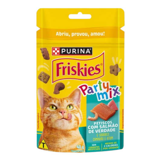 Friskies Party Mix Petiscos Para Gatos Salmão 40G