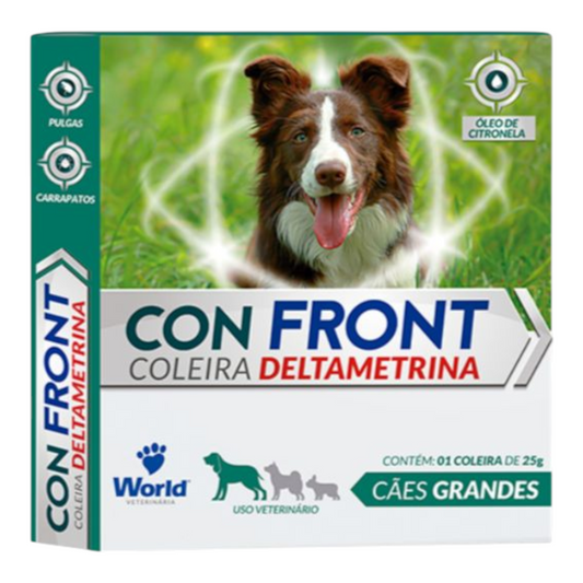 Coleira ConFront  Antiparasitária 25g: Cães de grande porte