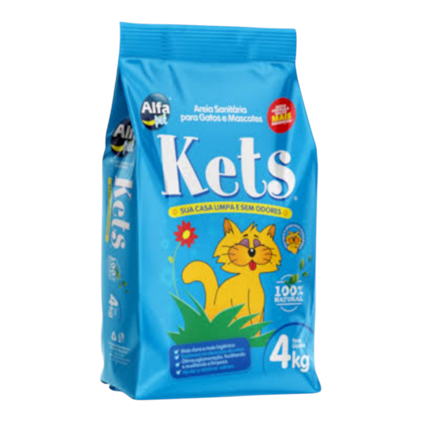 Areia higiênica para gatos Kets 4 kg
